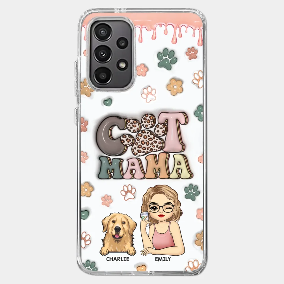 Dog Mom For Life - Dog & Cat Personalized Custom 3D Inflated Effect Printed Clear Phone Case - Gift For Pet Owners, Pet Lovers - Image 38