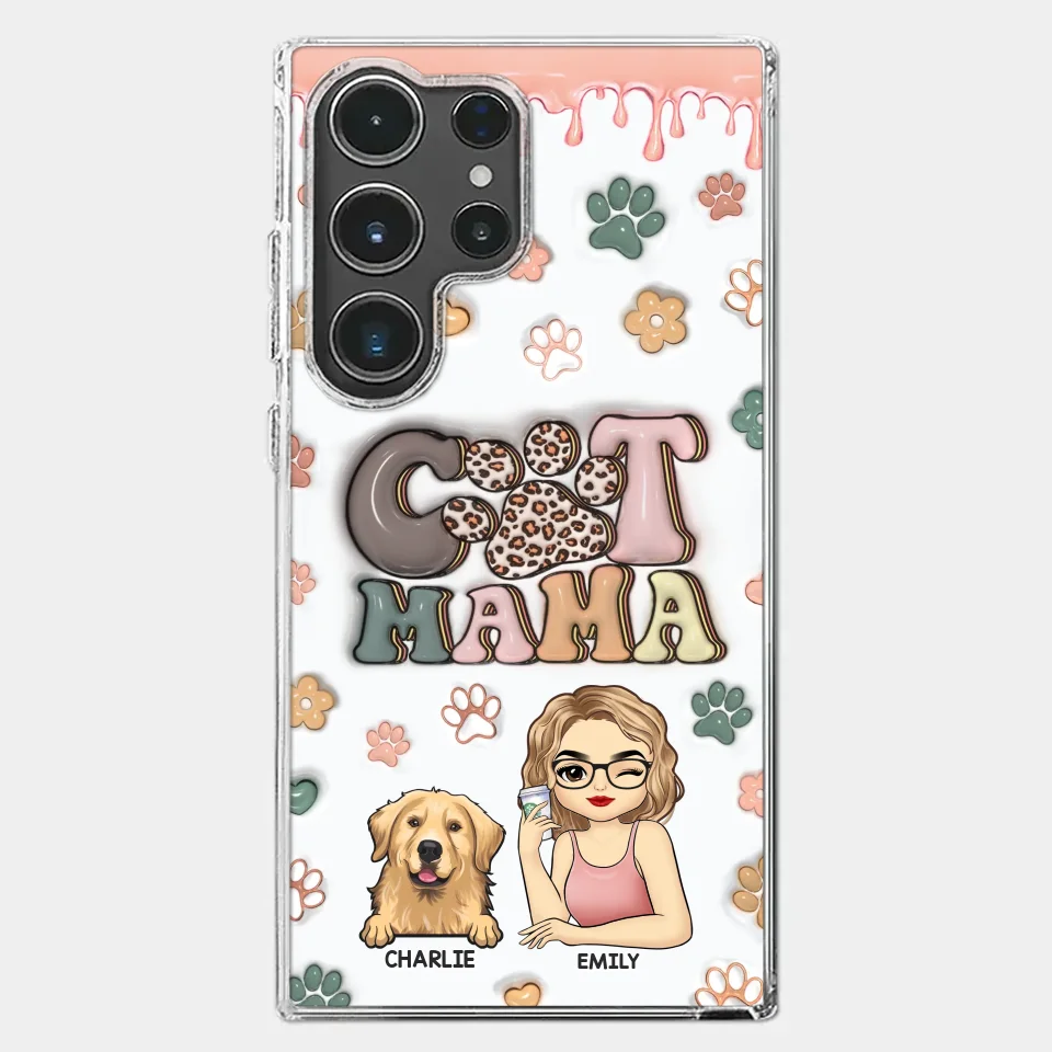 Dog Mom For Life - Dog & Cat Personalized Custom 3D Inflated Effect Printed Clear Phone Case - Gift For Pet Owners, Pet Lovers - Image 43