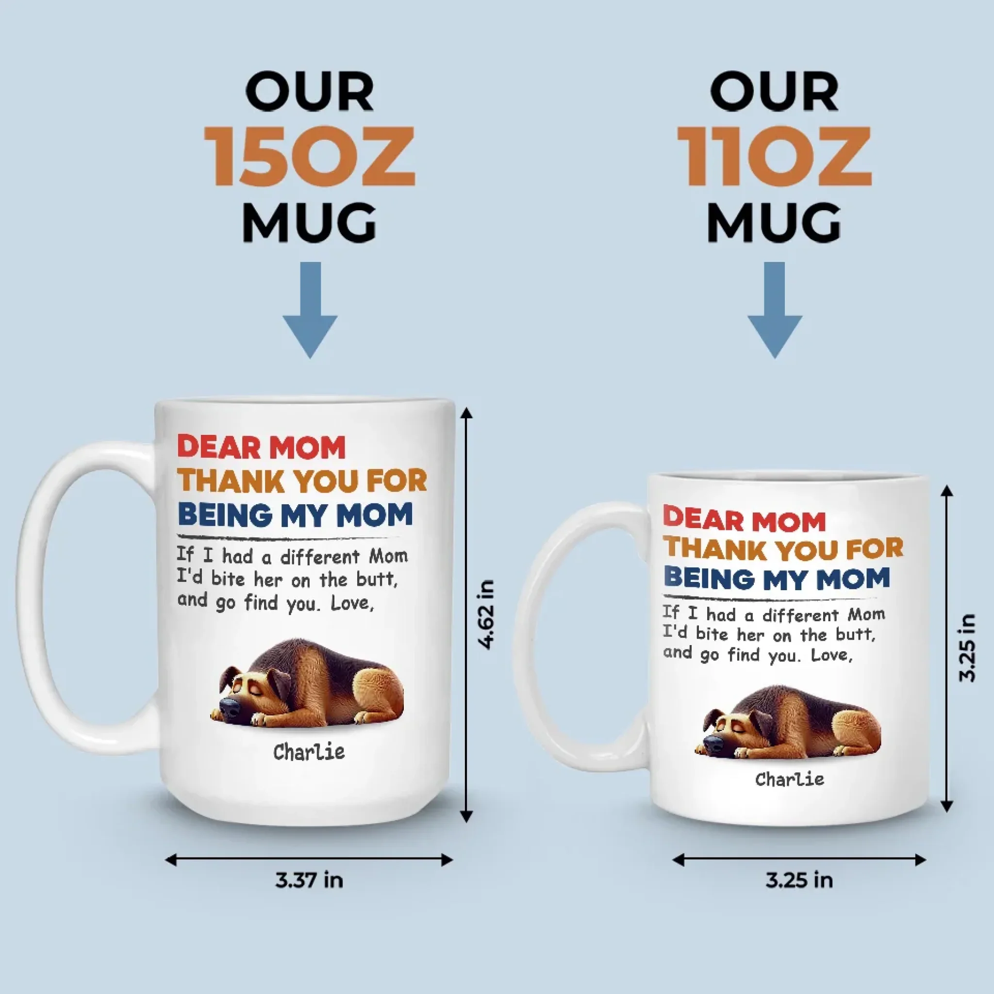 Custom Mug - Personalized Mother's Day Father's Day Birthday Gifts For Dog Lovers, Dog Dad And Mom - Dog Mom Dog Dad For Life - Image 6