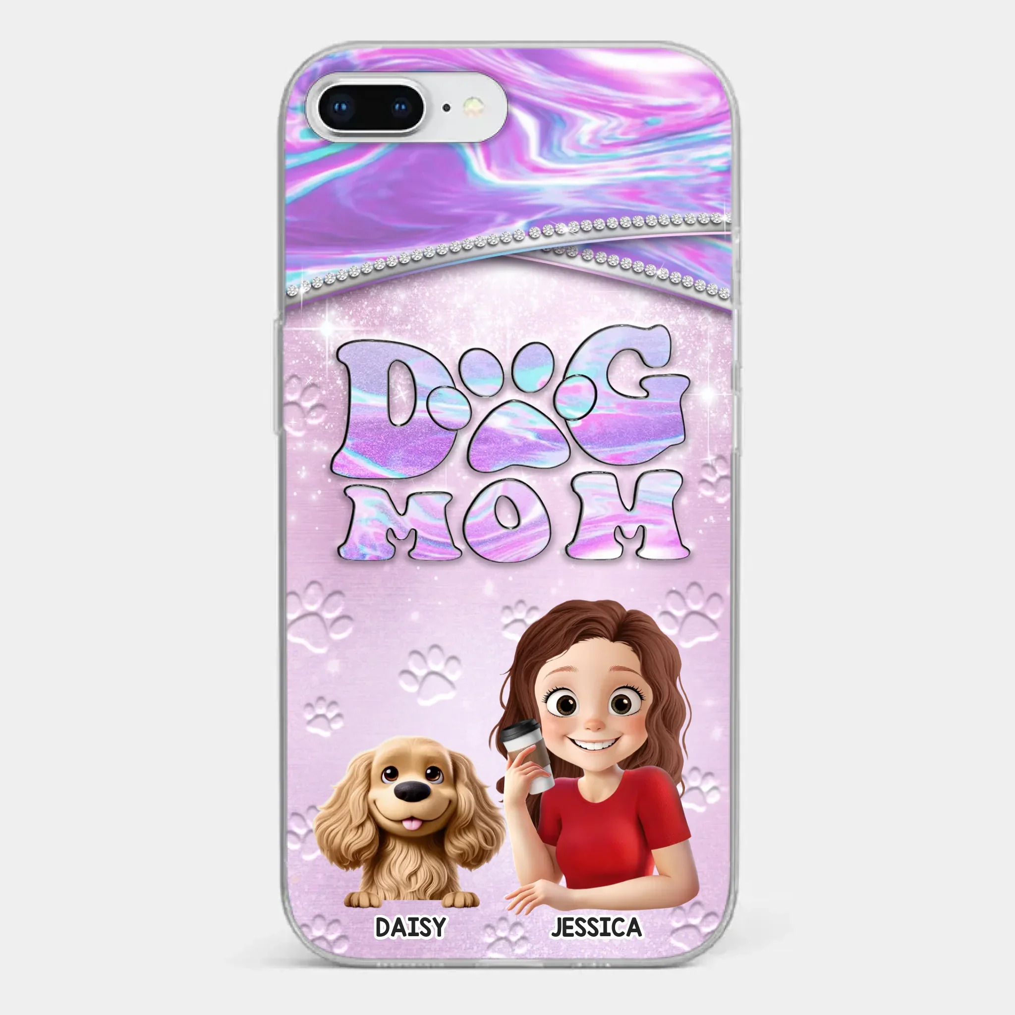 Dog Mom Mode, Always On - Dog Personalized Custom Clear Phone Case - Mother's Day, Gift For Pet Owners, Pet Lovers - Image 3