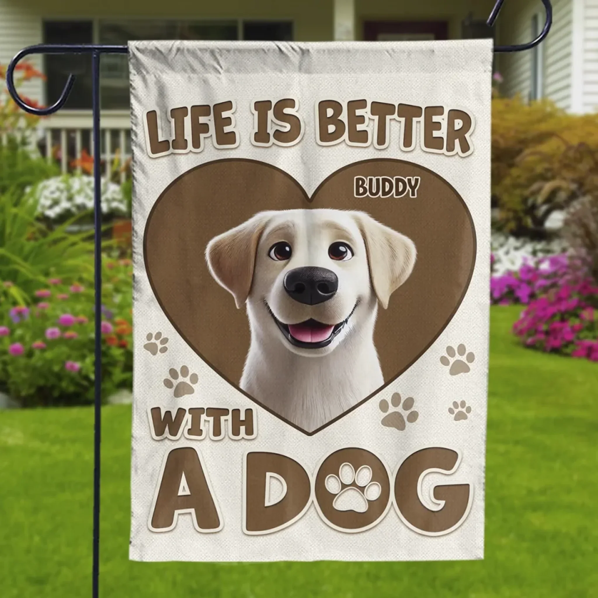 Dogs Make The Best Companions - Dog Personalized Custom Flag - Gift For Pet Owners, Pet Lovers - Image 4