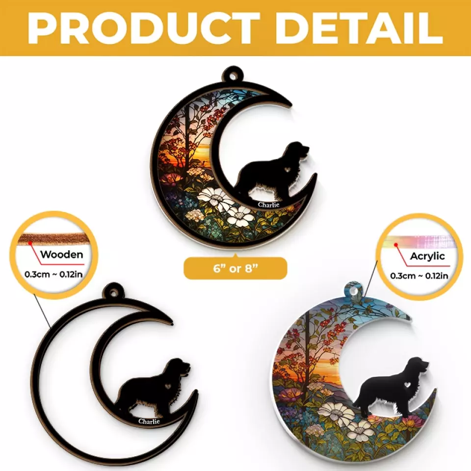 Don’t Cry Because It Is Over - Memorial Personalized Window Hanging Suncatcher - Sympathy Gift For Pet Owners, Pet Lovers - Image 5