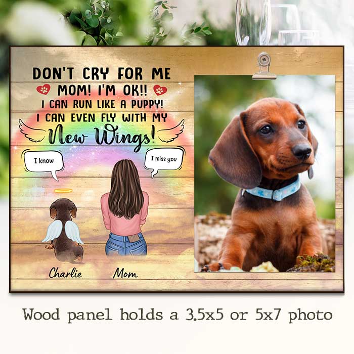 Don't Cry For Me, Mom! I Can Even Fly With My New Wings - Personalized Photo Frame - Image 2