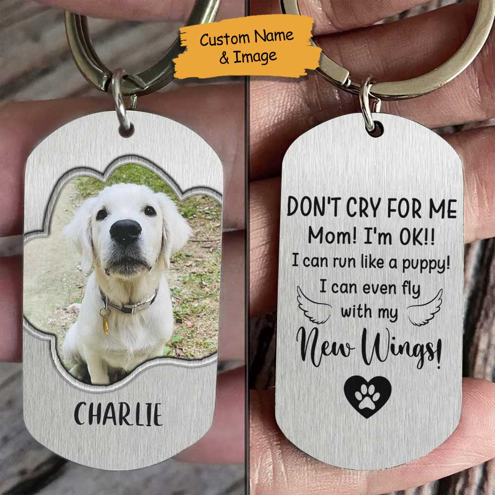 Don't Cry For Me - Personalized Keychain - Upload Image, Gift For Pet Lovers - Image 4