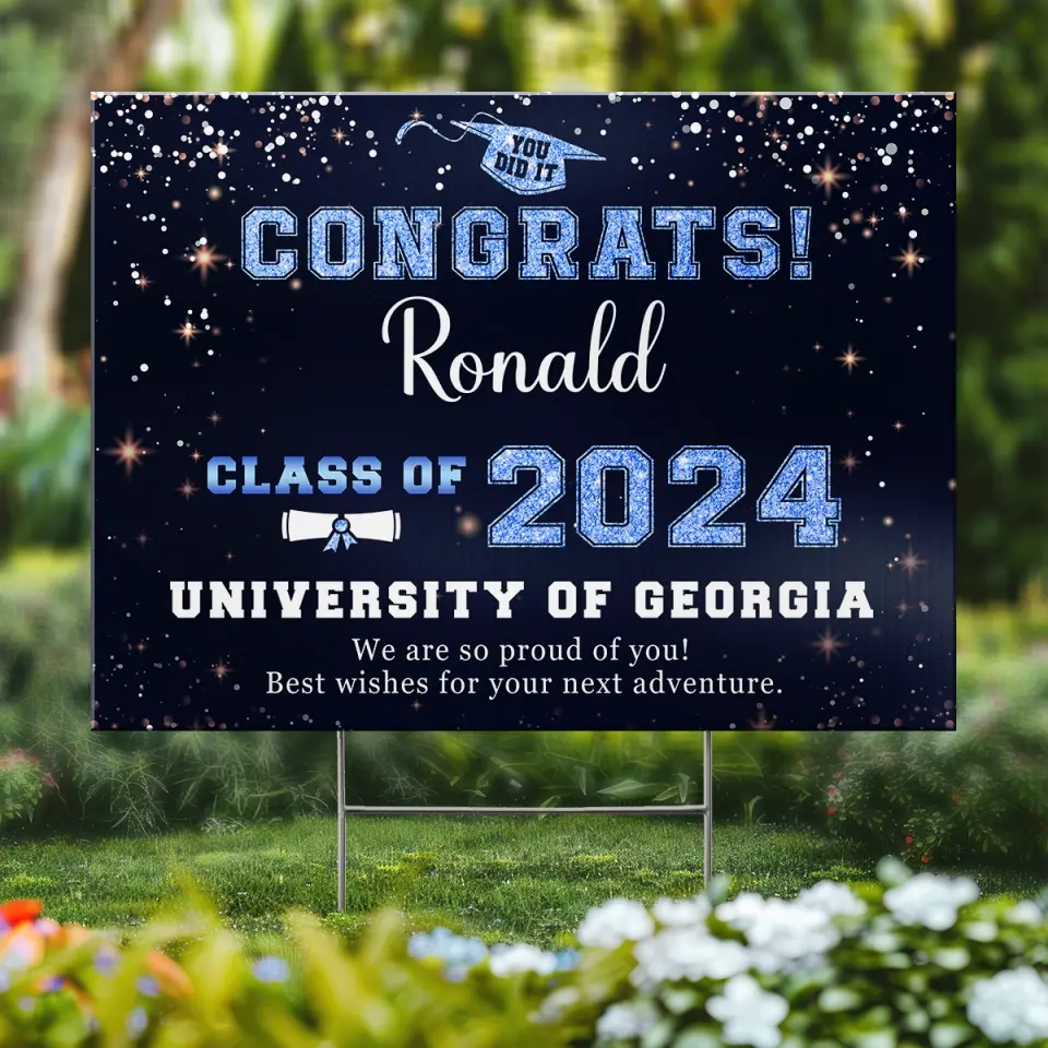 Dream Big And Aim High - Family Personalized Custom Yard Sign - Graduation Gift For Family Members, Siblings, Brothers, Sisters - Image 5