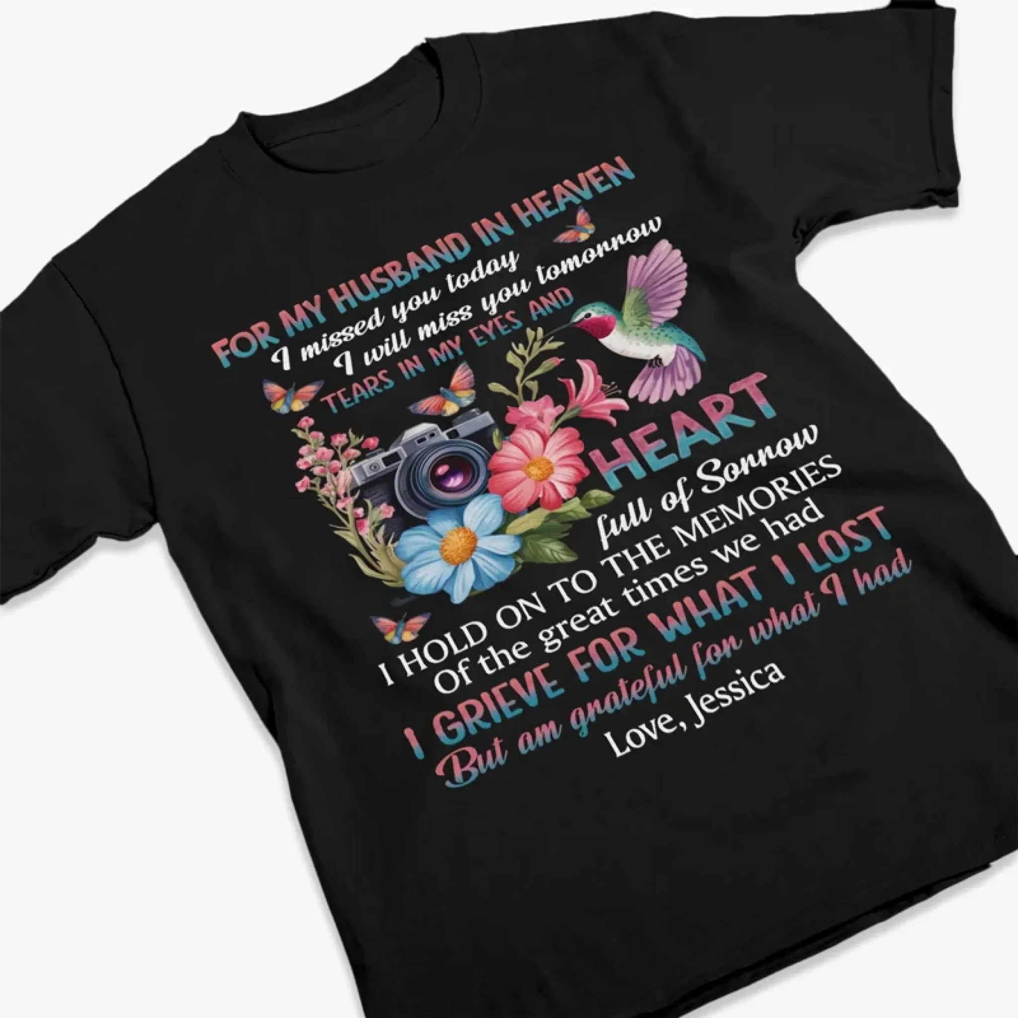 Each Tear Holds A Memory Of You - Memorial Personalized Custom Unisex T-shirt, Premium T-shirt, Hoodie - Sympathy Gift For Family Members - Image 3