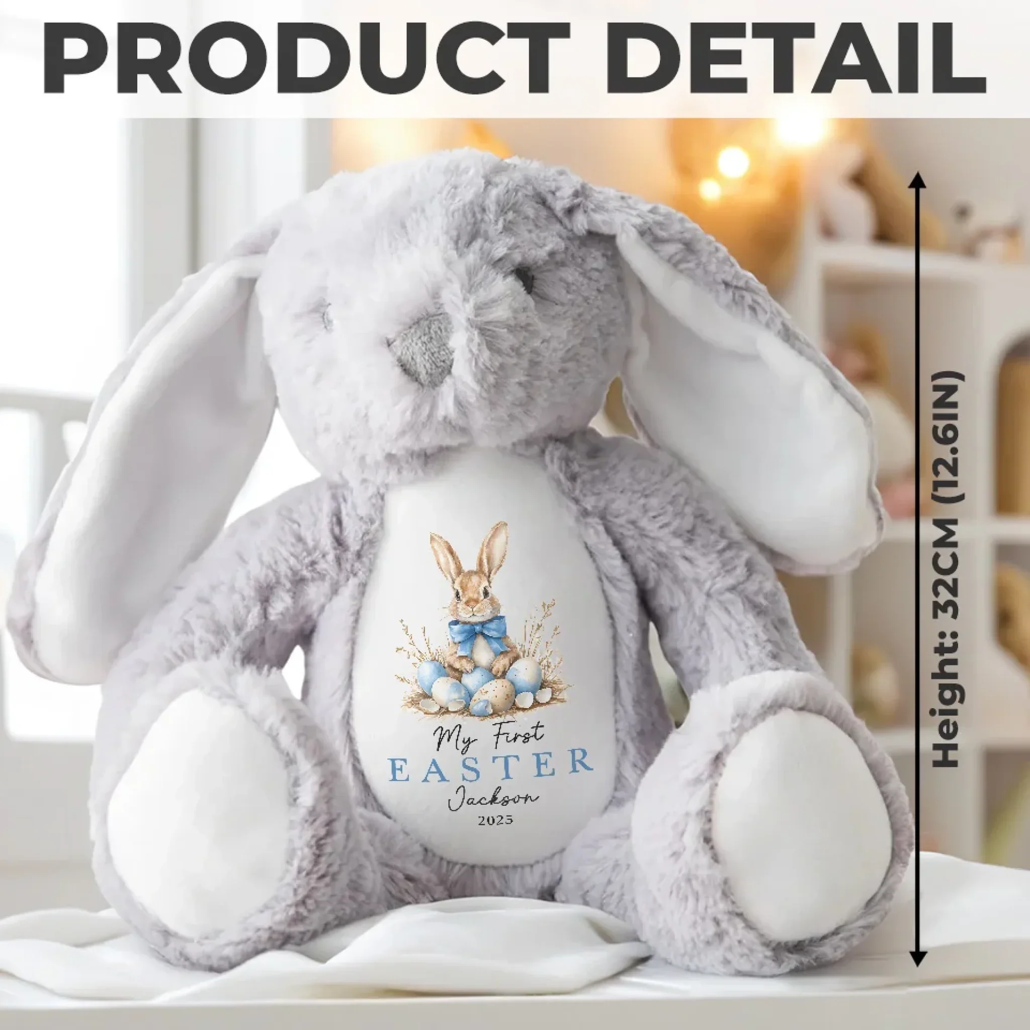 Easter Magic & Bunny Dreams - Family Personalized Custom Easter Bunny Plush - Easter Gift For Baby Kids, Newborn Baby - Image 8