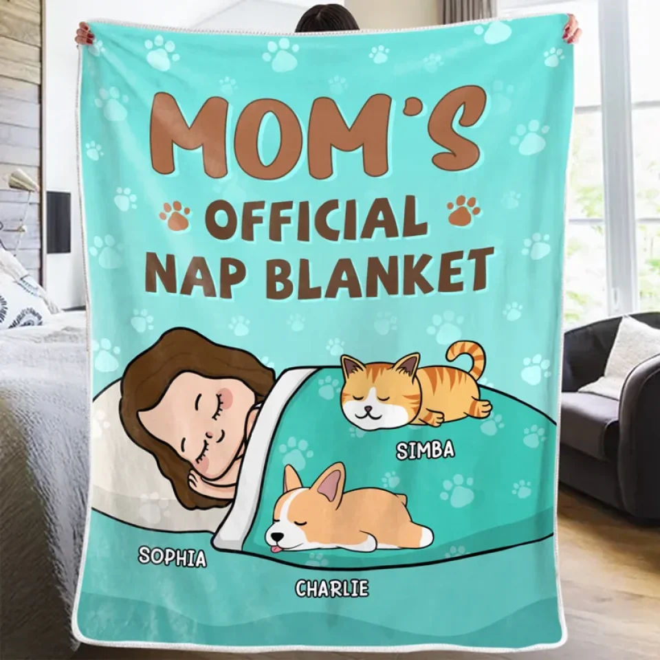 Eat, Sleep, Cuddle, Repeat - Dog & Cat Personalized Custom Blanket - Gift For Pet Owners, Pet Lovers - Image 3