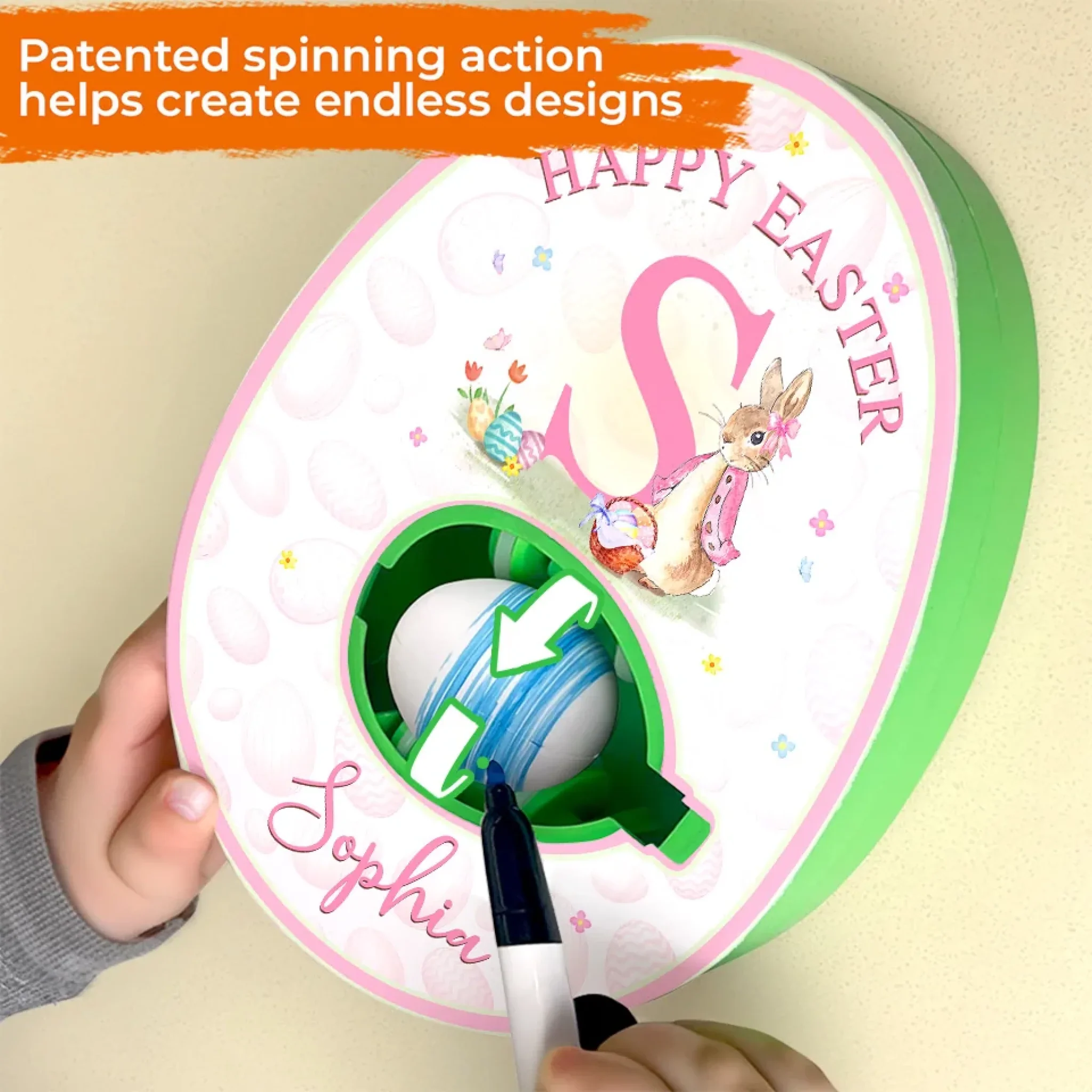 Eggstra Special for You - Family Personalized Custom Easter Egg Decorating Kit, Egg Spinner Machine With Markers - Easter Gift For Family Members - Image 5