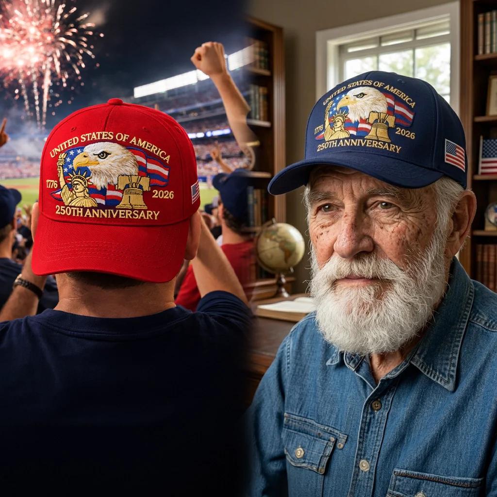 Embroidered Baseball Cap - America 250th Anniversary Gifts For Mom, Dad, Brother, Sister - Spirit Of Freedom Shines - Image 4
