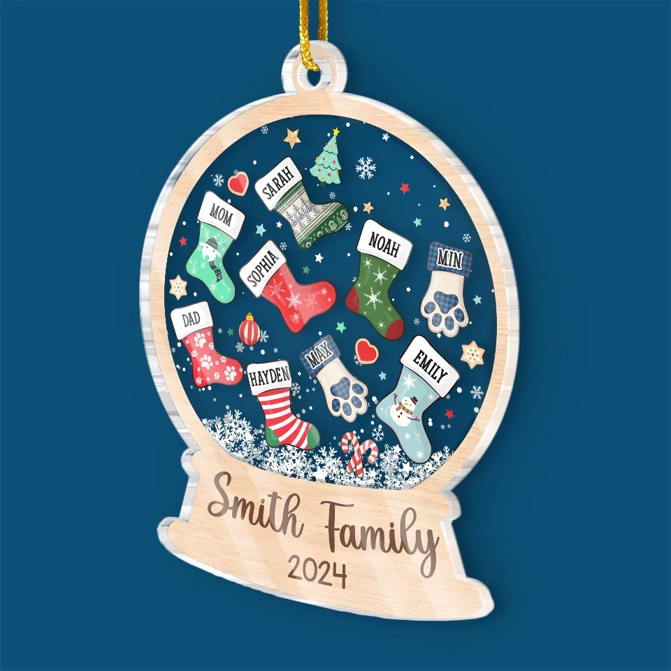 Enjoy The Holiday With My Family - Family Personalized Custom Ornament - Acrylic Custom Shaped - Christmas Gift For Family Members - Image 3
