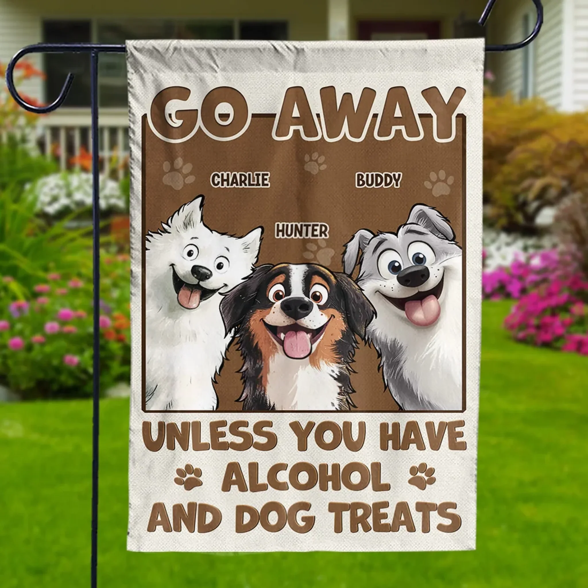 Entry Fee, One Drink And A Bag Of Treats - Dog Personalized Custom Flag - Gift For Pet Owners, Pet Lovers - Image 4