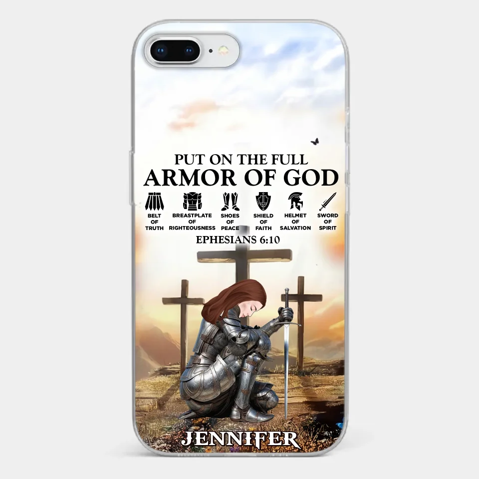 Ephesians 6 10 - Family Personalized Custom Clear Phone Case - Gift For Yourself, Best Friends, Siblings, Family Members - Image 3