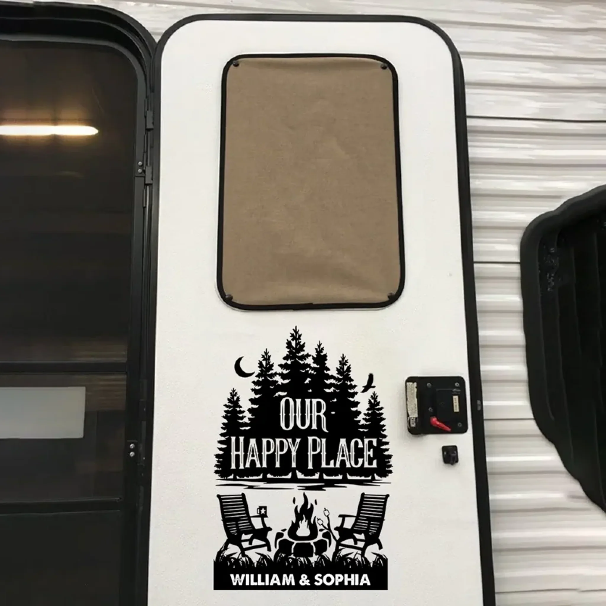 Escape, Explore, And Repeat - Camping Personalized Custom RV Decal - Gift For Yourself, Best Friends, Siblings, Family Members, Camping Lovers