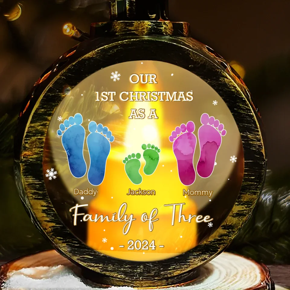 Every Christmas Together Is A New Chapter - Family Personalized Custom Candlelight Lantern Ornament - Christmas Gift For Family Members, First Christmas - Image 2