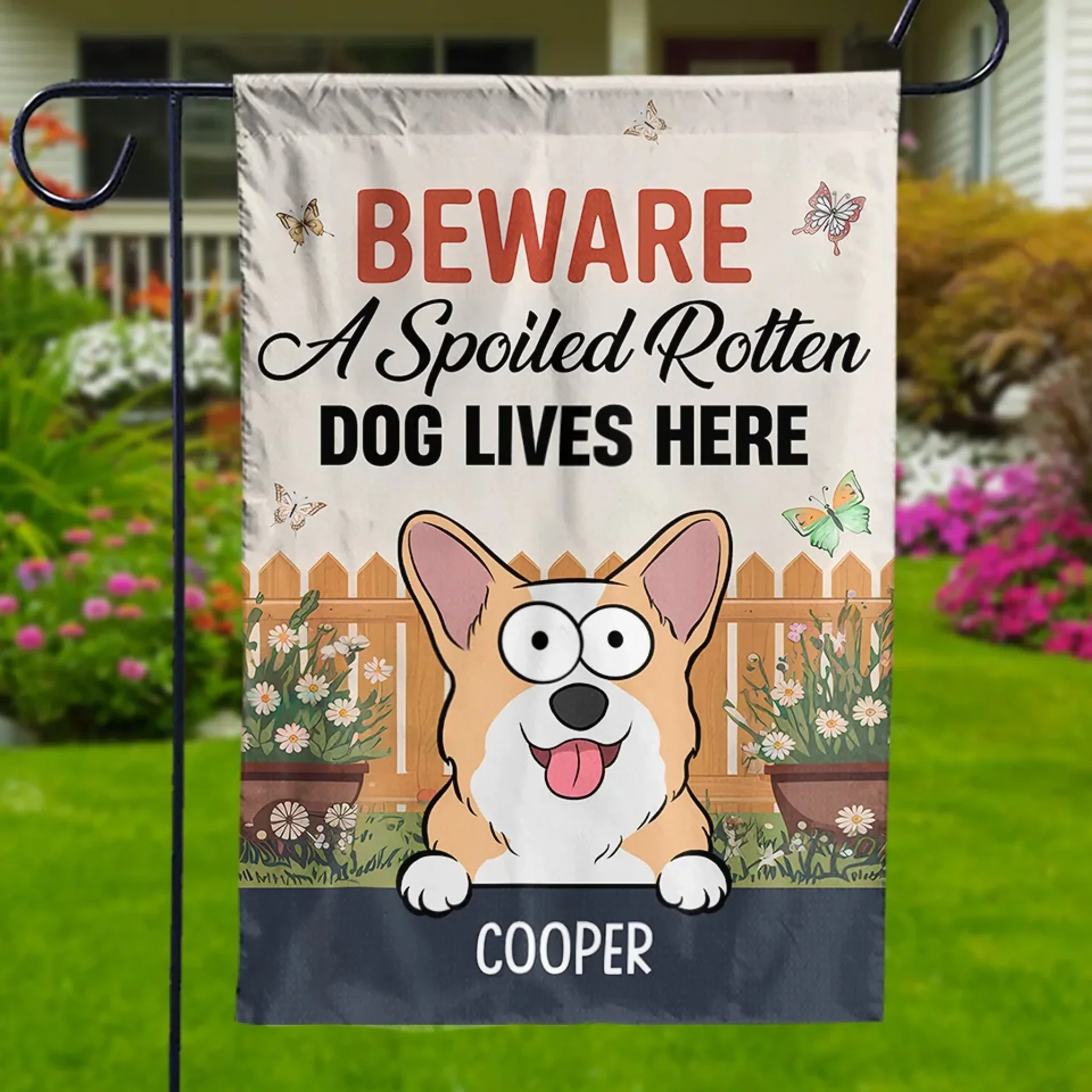 Every Garden Needs A Loyal Guardian - Dog Personalized Custom Flag - Gift For Pet Owners, Pet Lovers - Image 4