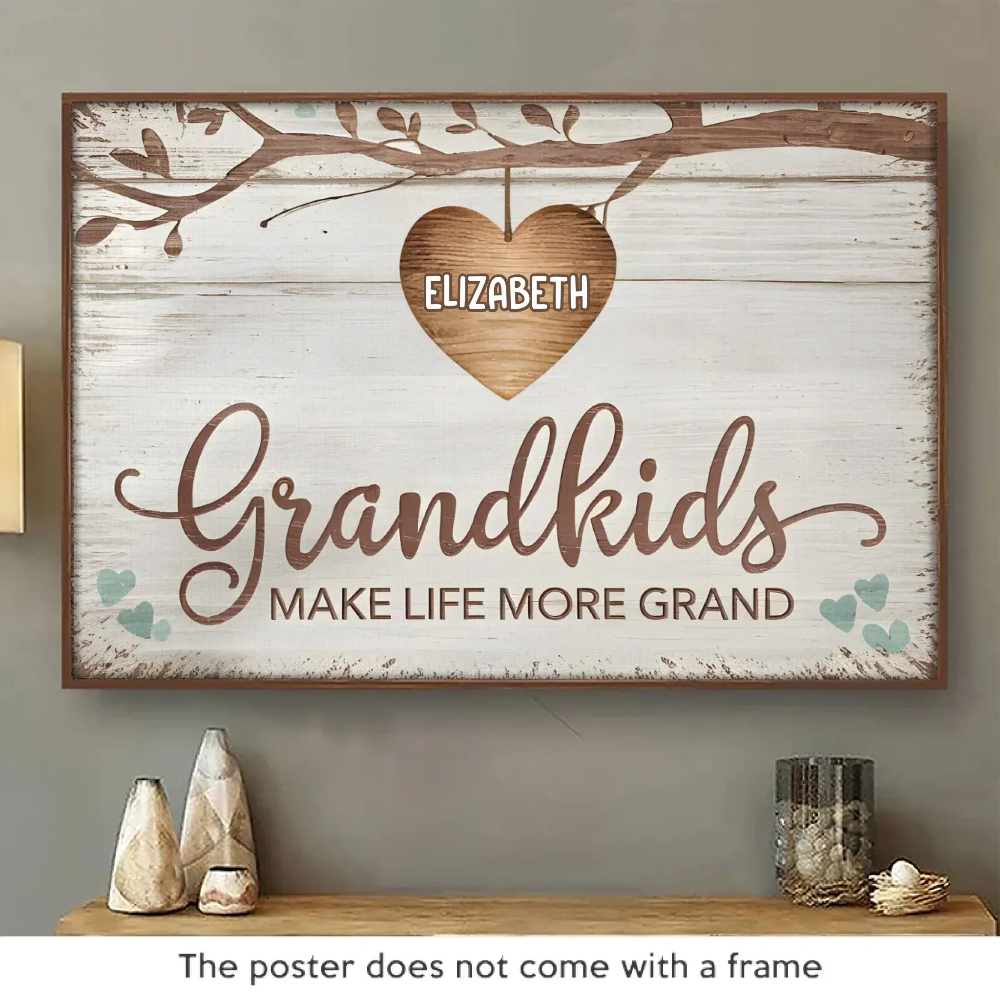 Every Grandchild Is A Grand Blessing - Family Personalized Custom Horizontal Poster - Gift For Mom, Grandma - Image 2