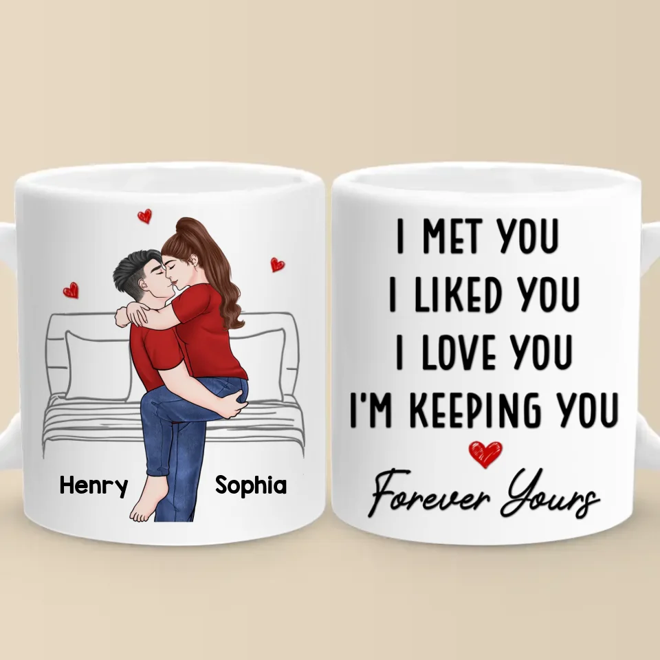 Every Heartbeat Whispers Your Name - Couple Personalized Custom Mug - Gift For Husband Wife, Anniversary - Image 3