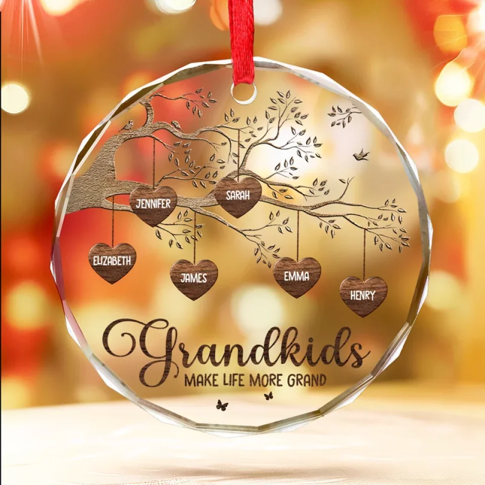 Every House Needs A Nana In It - Family Personalized Custom Circle Glass Ornament - New Arrival, Christmas Gift For Grandma AMZ - Image 3