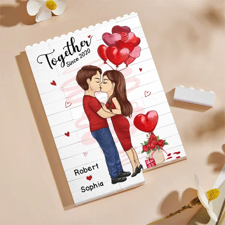 Every Love Story Is Beautiful, But Ours Is My Favorite - Couple Personalized Custom Horizontal Rectangle Shaped Building Brick Blocks - Gift For Husband Wife, Anniversary - Image 3