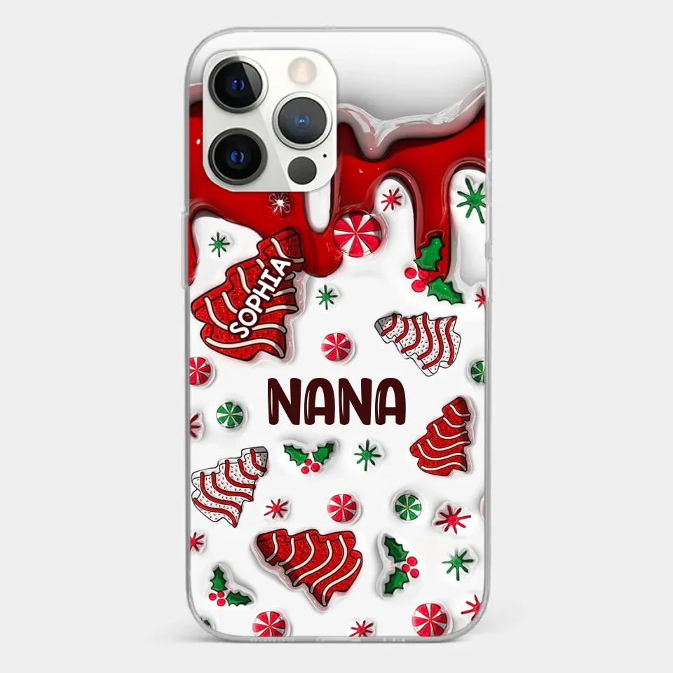 Every Memory With Grandma Is A Treasure - Family Personalized Custom 3D Inflated Effect Printed Clear Phone Case - Christmas Gift For Grandma - Image 16