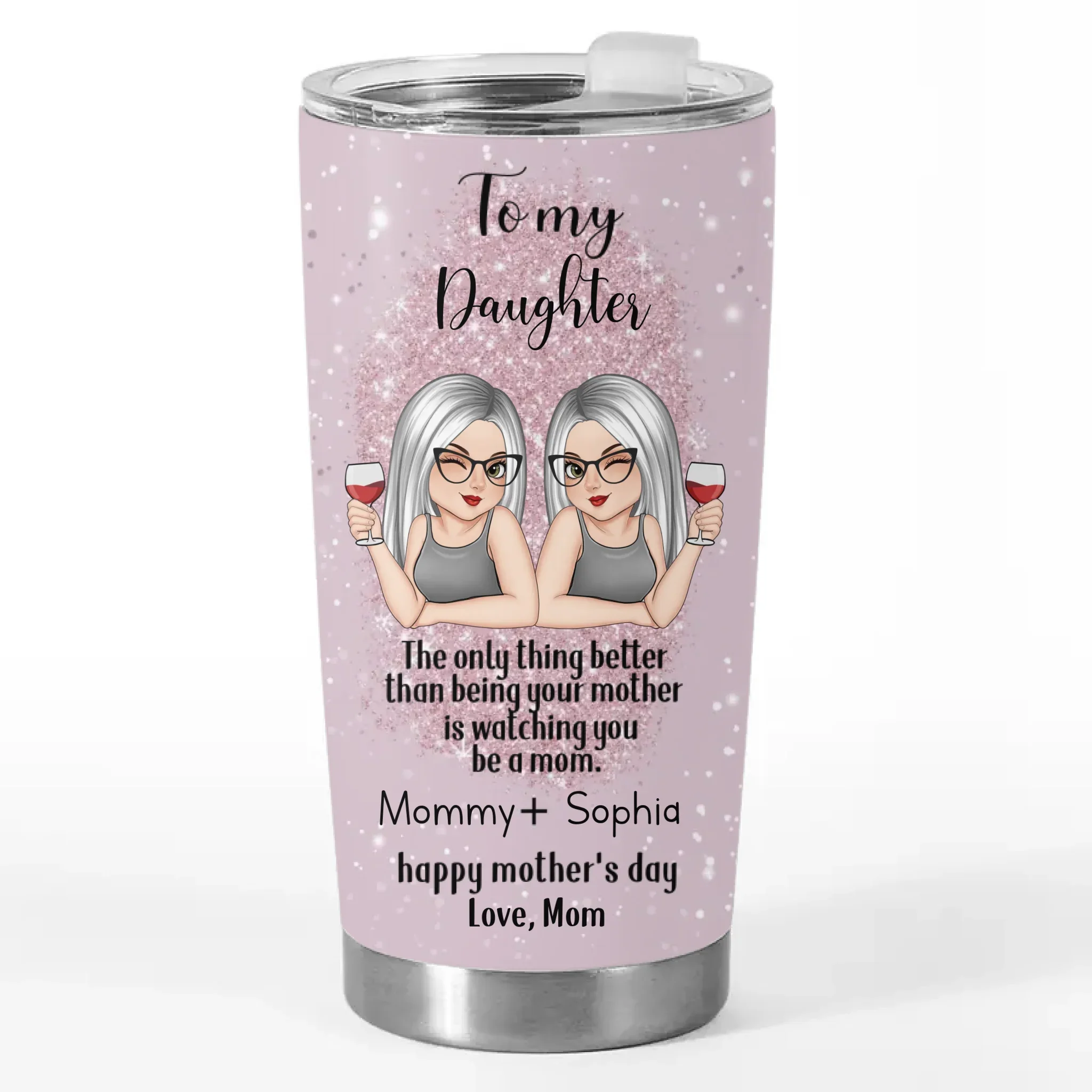 Every Moment Of You As A Mom Is A Gift To Witness - Family Personalized Custom Tumbler - Gift For Mom, Daughter - Image 2