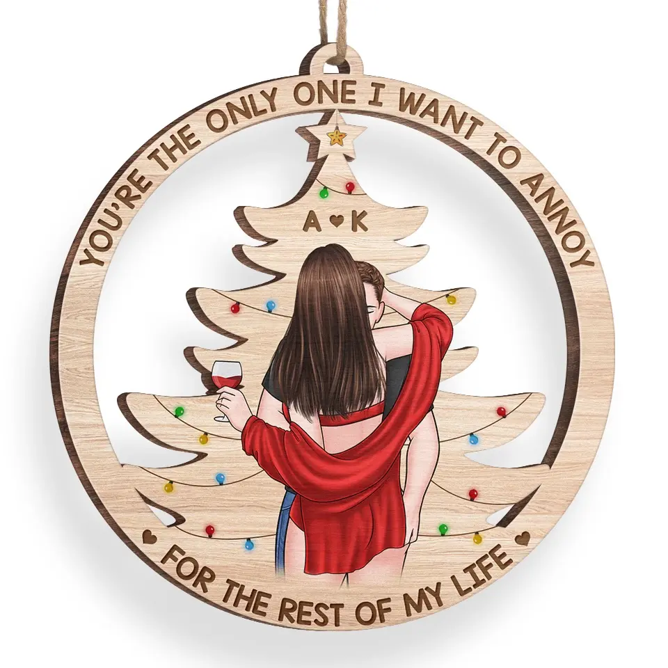 Every Moment Together Is A Treasure To Cherish - Couple Personalized Custom Ornament - Wood Custom Shaped - Christmas Gift For Husband Wife, Anniversary - Image 3