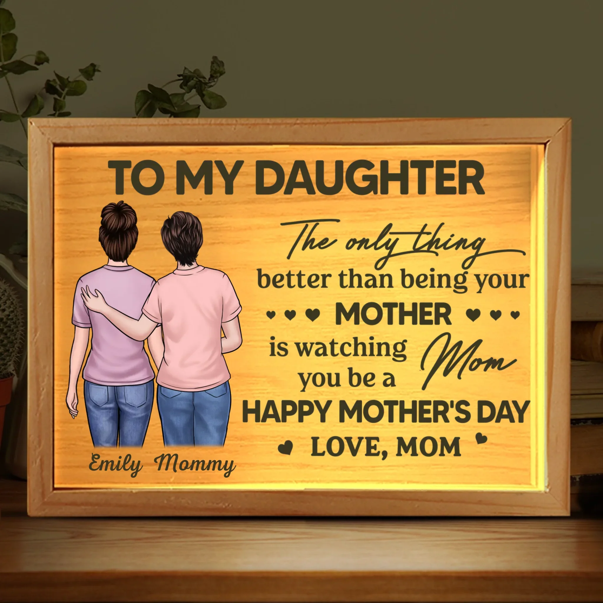 Every Step Echoes Her Love - Family Personalized Custom Frame Light Box - Mother's Day, Gift For Mom, Daughter - Image 2