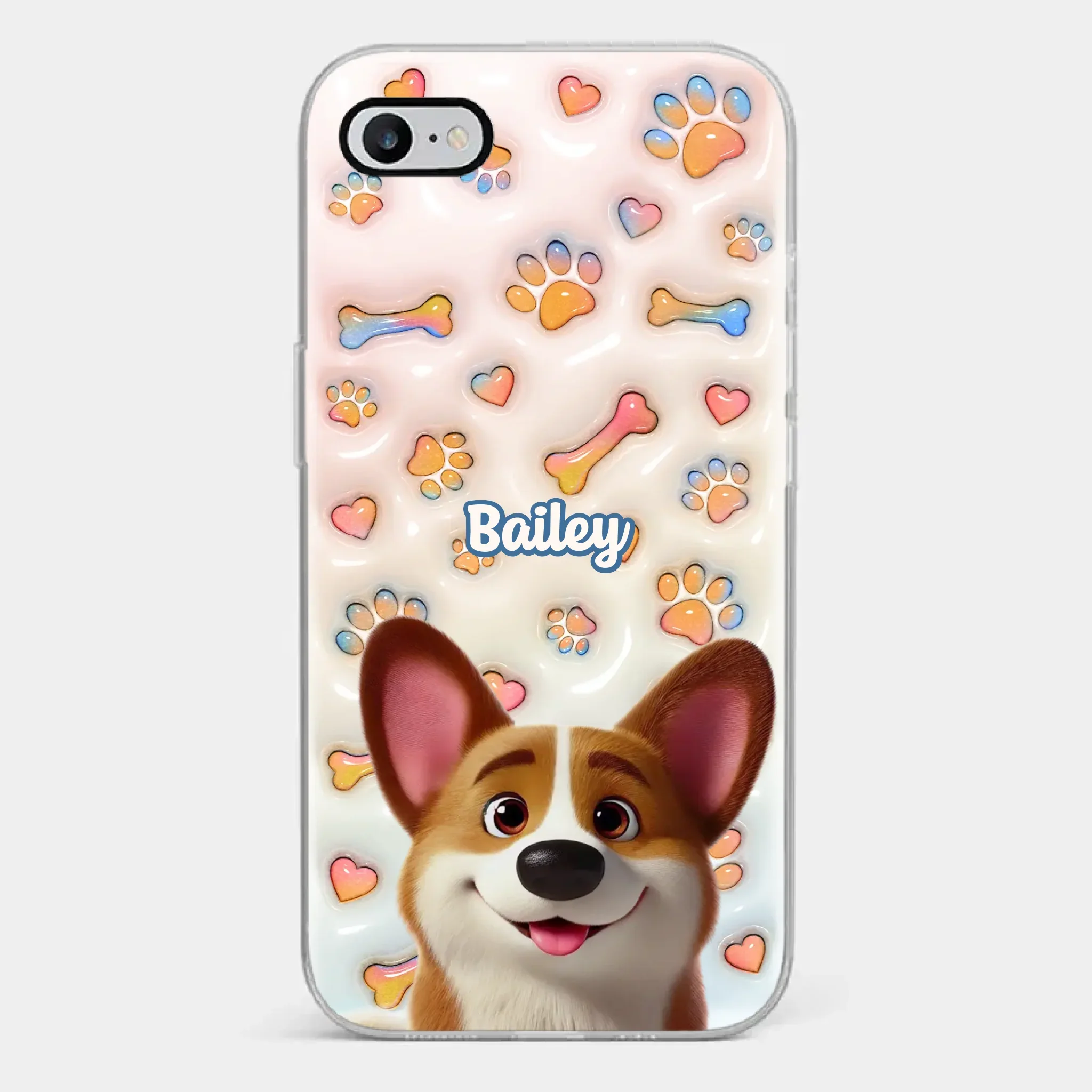 Every Tail Tells A Story - Dog Personalized Custom 3D Inflated Effect Printed Clear Phone Case - Gift For Pet Owners, Pet Lovers - Image 2