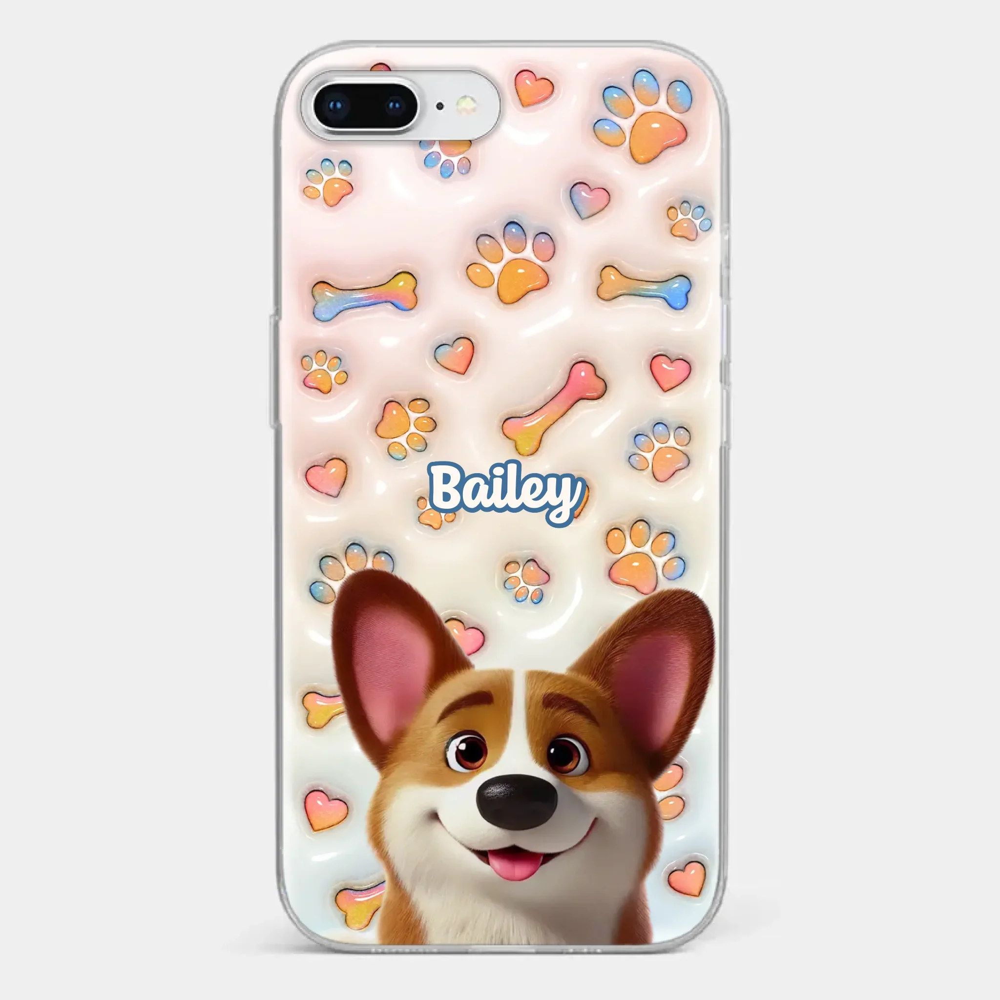 Every Tail Tells A Story - Dog Personalized Custom 3D Inflated Effect Printed Clear Phone Case - Gift For Pet Owners, Pet Lovers - Image 3