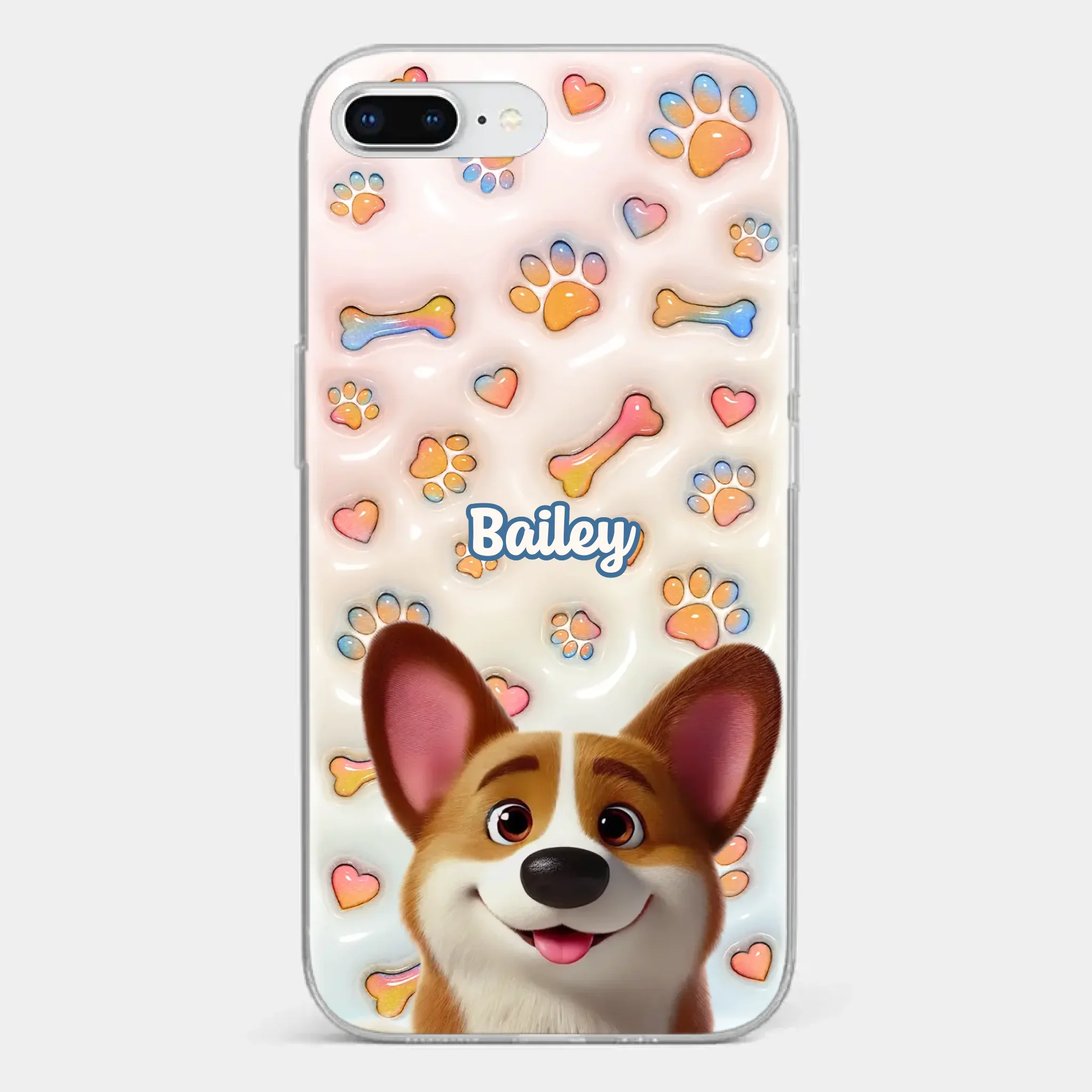Every Tail Tells A Story - Dog Personalized Custom 3D Inflated Effect Printed Clear Phone Case - Gift For Pet Owners, Pet Lovers - Image 5
