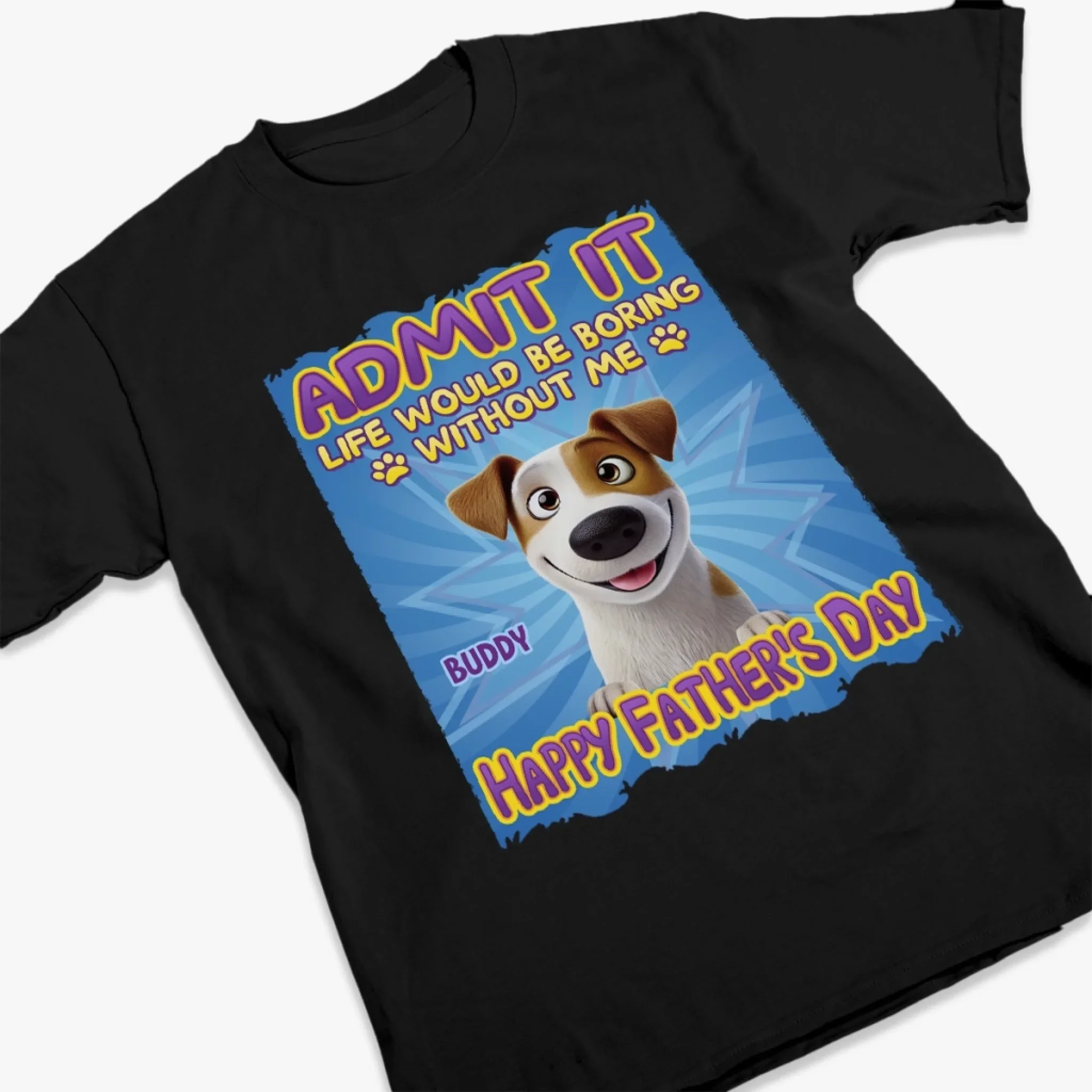 Every Tail Wag Is For You, Dad - Dog Personalized Custom Unisex T-shirt, Premium T-shirt, Hoodie - Father's Day,  Gift For Dad, Pet Owners, Pet Lovers - Image 3
