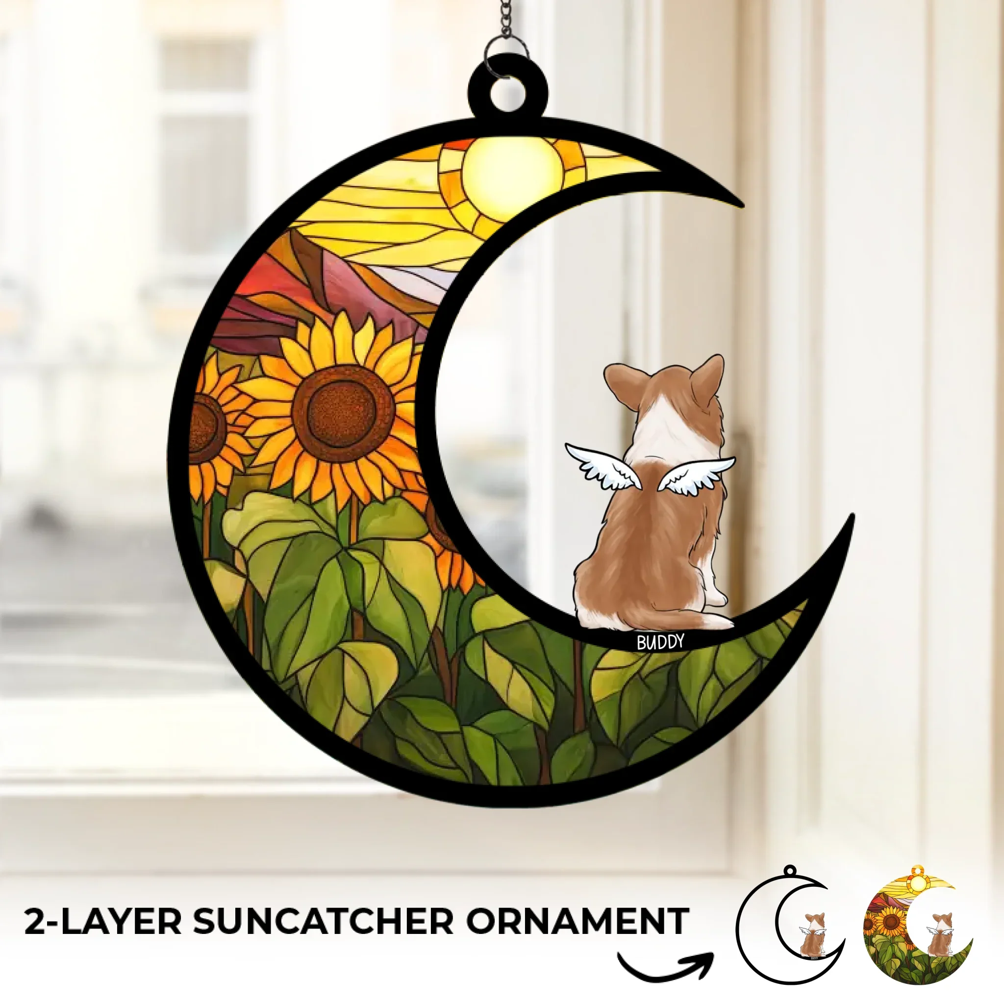 Every Woof, Wag, And Purr Will Be Missed - Memorial Personalized Window Hanging Suncatcher Ornament - Sympathy Gift For Pet Owners, Pet Lovers - Image 2