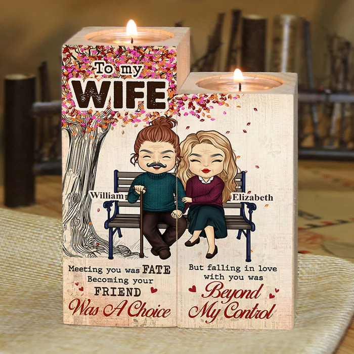 Falling In Love With You Was Beyond My Control - Gift For Couples, Personalized Candle Holder - Image 3