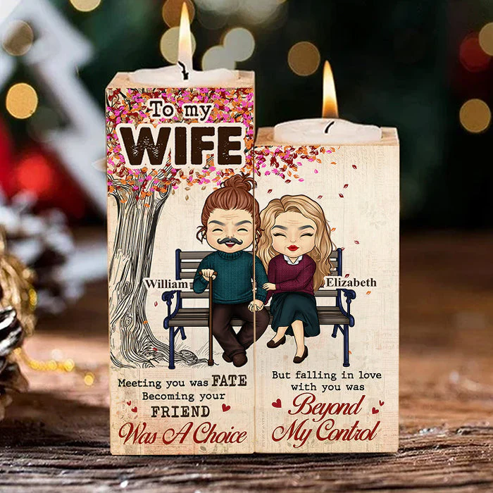 Falling In Love With You Was Beyond My Control - Gift For Couples, Personalized Candle Holder - Image 4