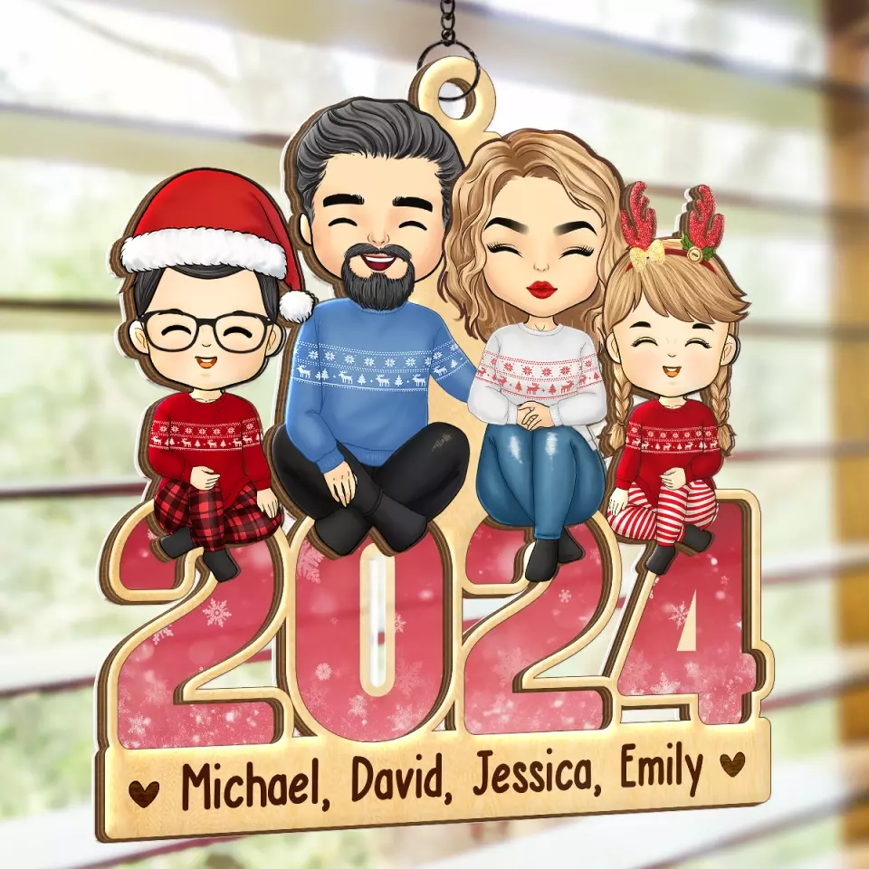 Family Forever Unbreakable Bond - Family Personalized Window Hanging Suncatcher - Christmas Gift For Family Members - Image 4