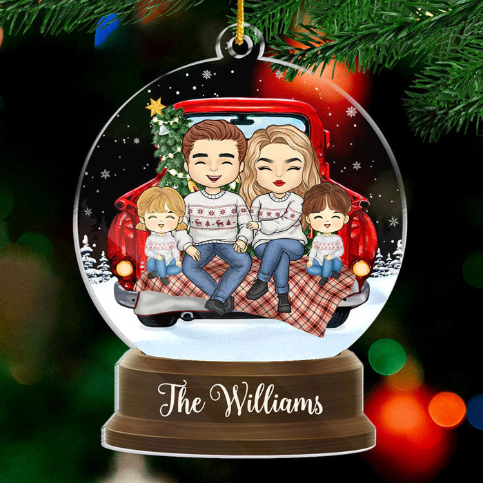 Family Is A Gift - Family Personalized Custom Ornament - Acrylic Snow Globe Shaped - Christmas Gift For Family Members - Image 3