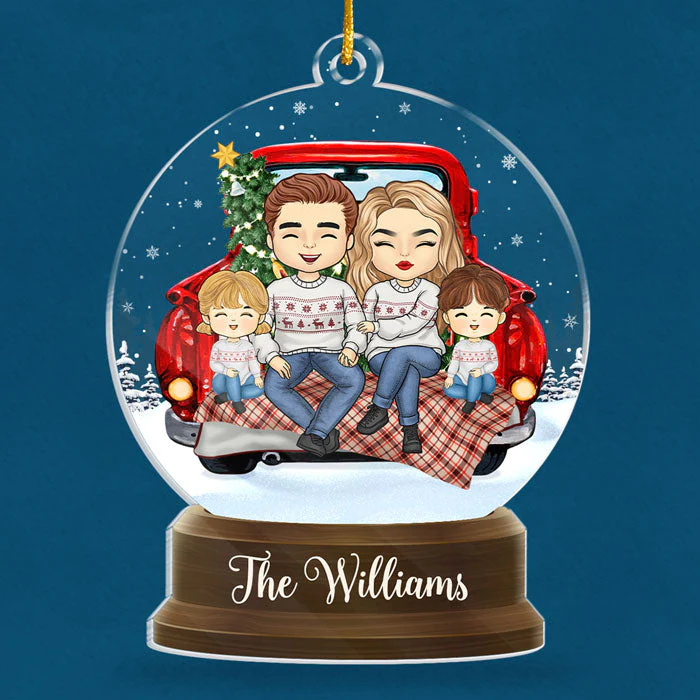 Family Is A Gift - Family Personalized Custom Ornament - Acrylic Snow Globe Shaped - Christmas Gift For Family Members - Image 4