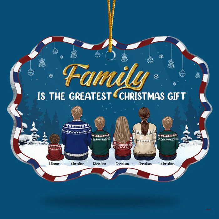 Family Is The Best Gift For Christmas - Personalized Custom Benelux Shaped Acrylic Christmas Ornament - Gift For Family, Christmas Gift - Image 3