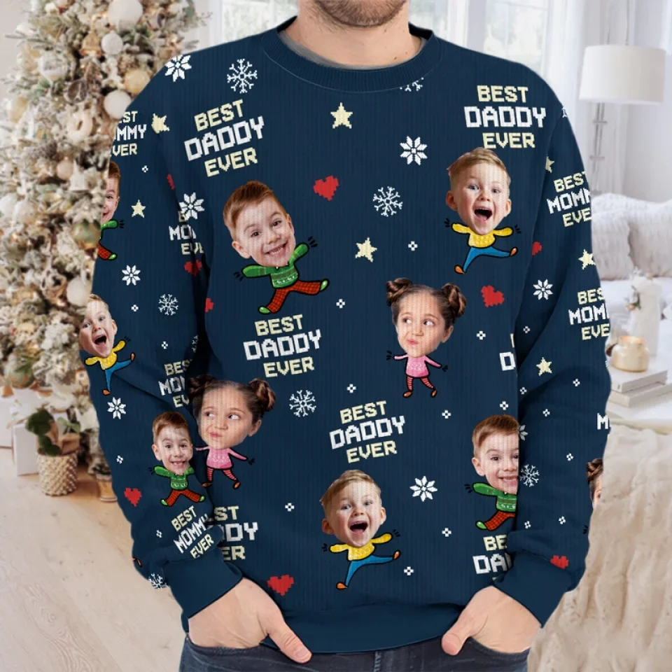 Family Is The Greatest Gift Of All - Family Personalized Custom Ugly Sweatshirt - Unisex Wool Jumper - Christmas Gift For Family Members - Image 3