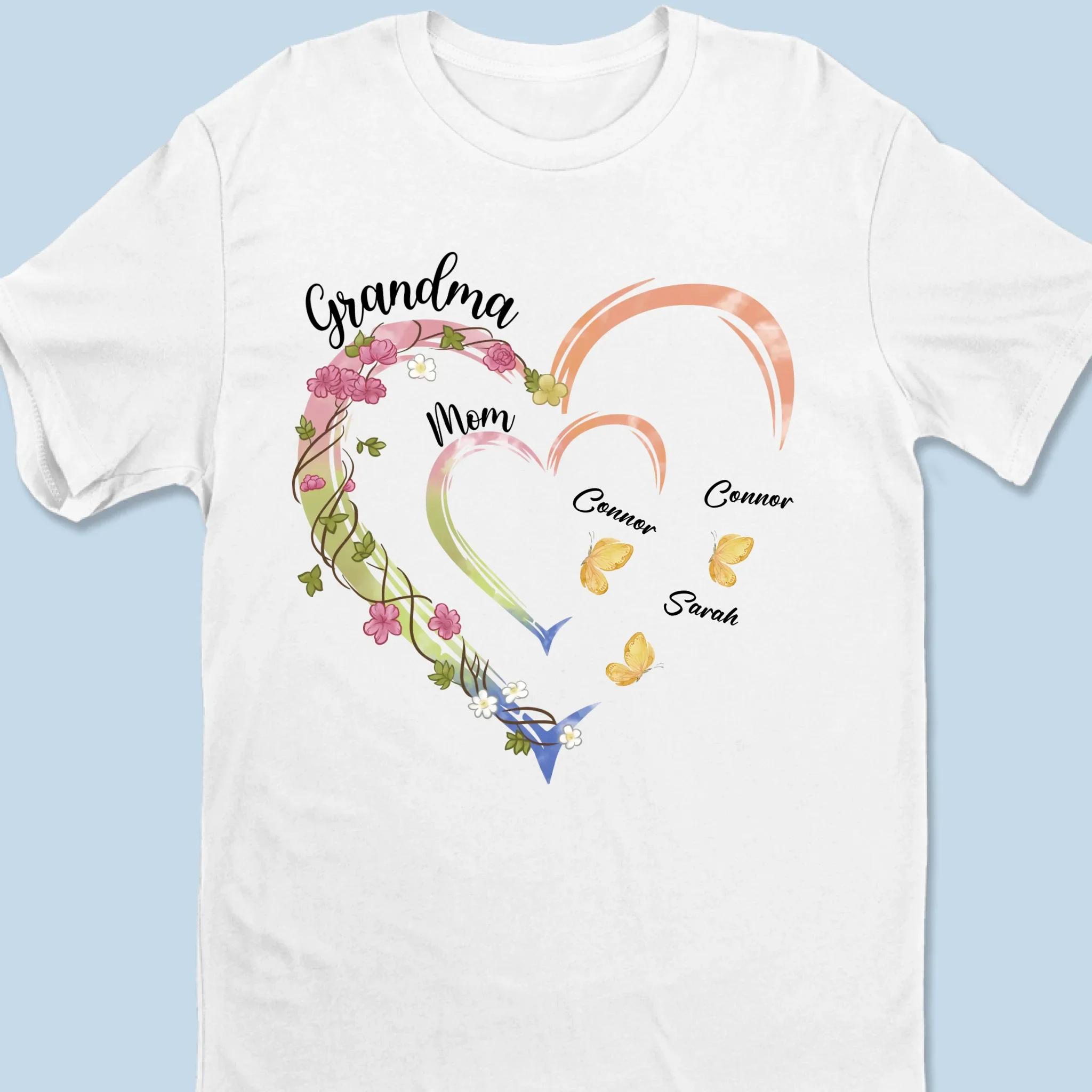 Family Is Where Love Is Endless - Family Personalized Custom Unisex T-shirt, Premium T-shirt, Hoodie - Gift For Mom, Grandma - Image 2