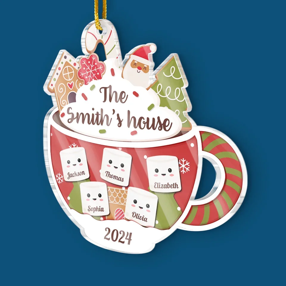 Family Love - Family Personalized Custom Ornament - Acrylic Custom Shaped - Christmas Gift For Family Members - Image 3