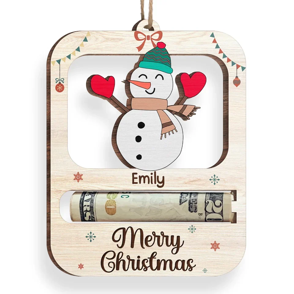 Family Makes Everything Better - Family Personalized Custom Ornament, Money Holder - Wood Custom Shaped -  Christmas Gift For Family Members - Image 3