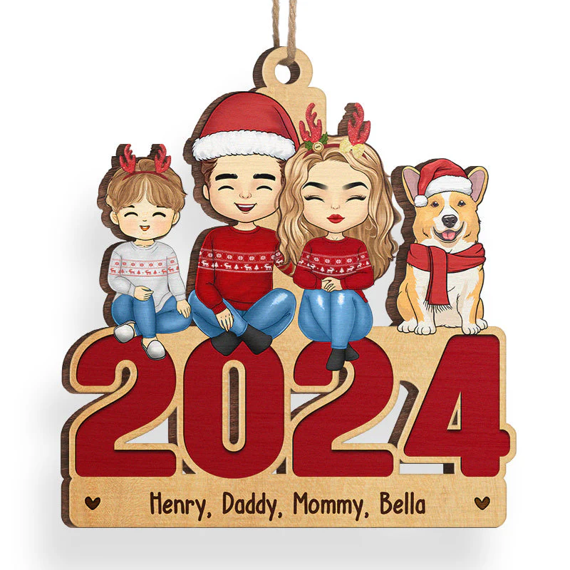 Family Melts My Heart - Family Personalized Custom Ornament - Wood Custom Shaped - Christmas Gift For Family Members - Image 2