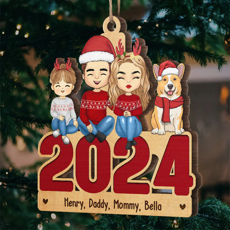 Family Melts My Heart - Family Personalized Custom Ornament - Wood Custom Shaped - Christmas Gift For Family Members - Image 4