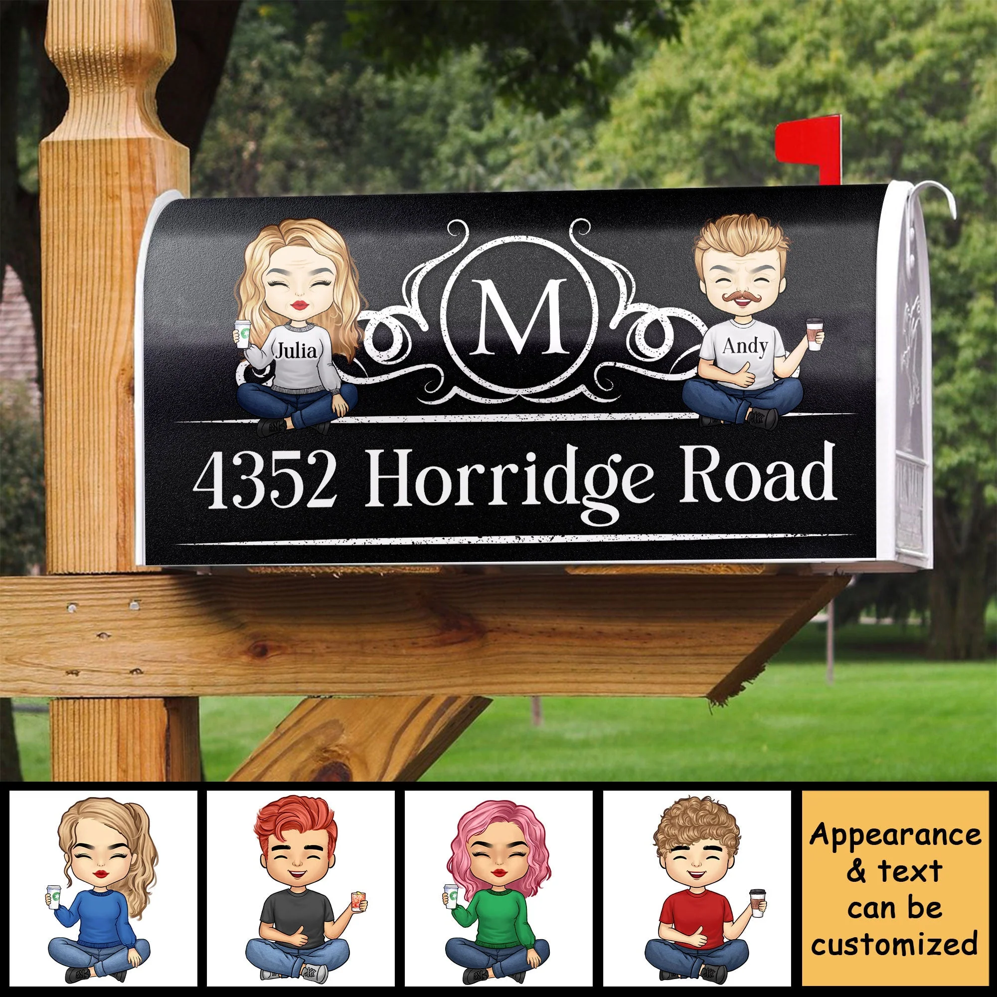 Family Name House Address - Personalized Magnetic Mailbox Cover - Image 4