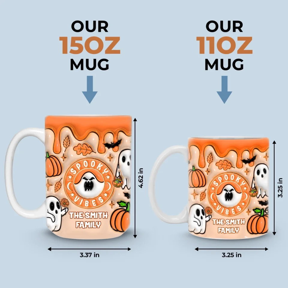 Family Of Boos And Haunts - Family Personalized Custom 3D Inflated Effect Printed Mug - Halloween Gift For Family Members - Image 5