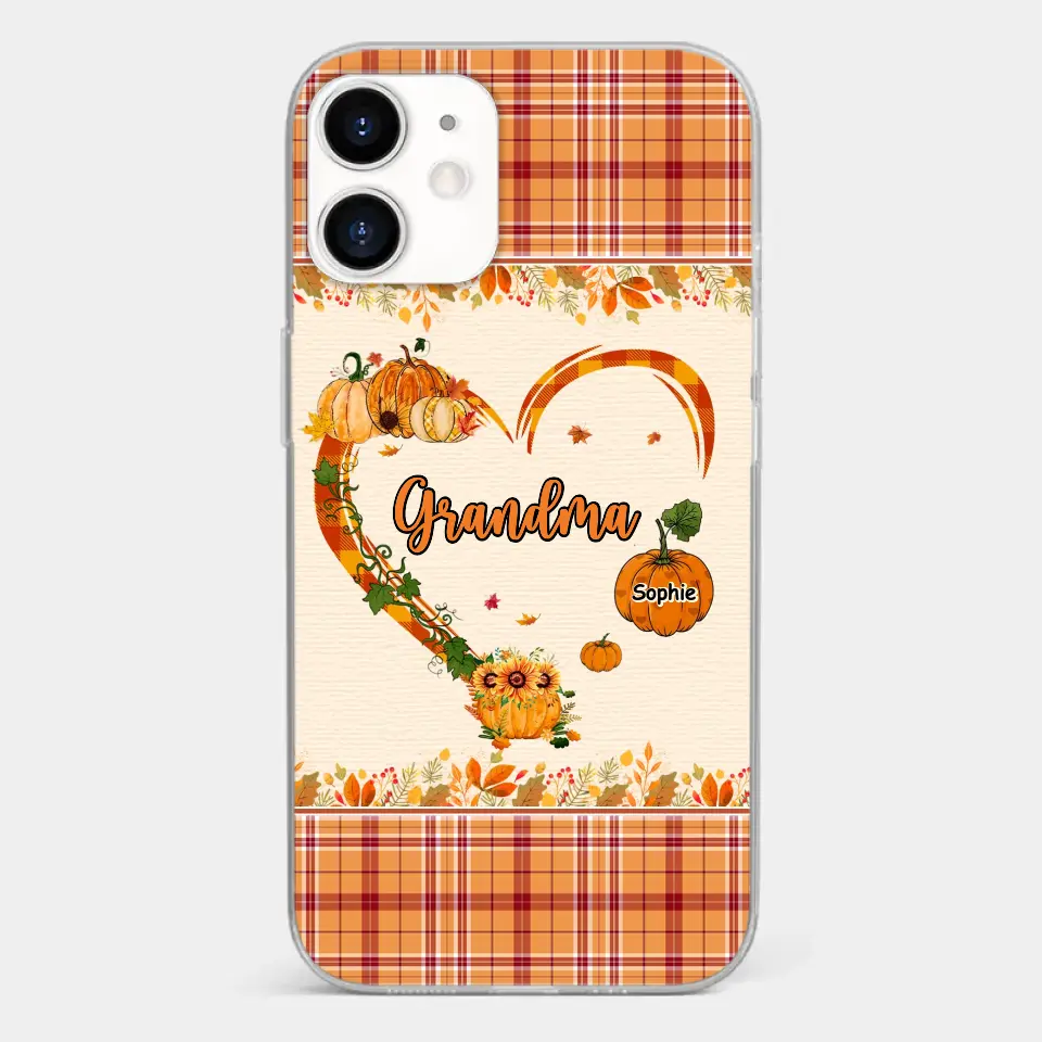 Family Time Is Like A Cozy Pumpkin Patch On A Crisp Autumn Day - Family Personalized Custom Clear Phone Case - Autumn Fall Gift For Grandma - Image 10