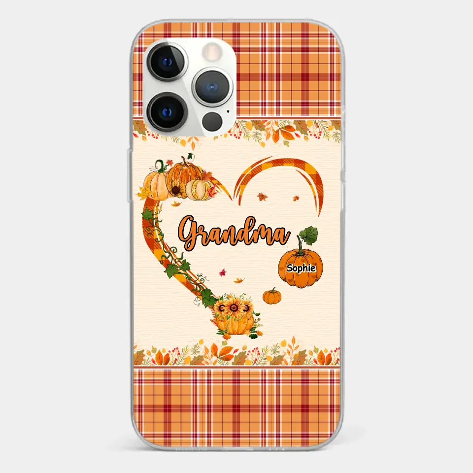 Family Time Is Like A Cozy Pumpkin Patch On A Crisp Autumn Day - Family Personalized Custom Clear Phone Case - Autumn Fall Gift For Grandma - Image 11