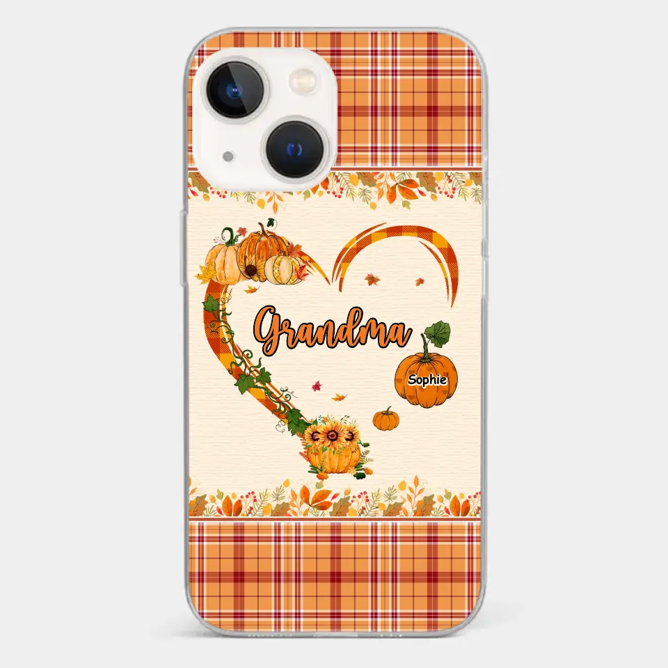 Family Time Is Like A Cozy Pumpkin Patch On A Crisp Autumn Day - Family Personalized Custom Clear Phone Case - Autumn Fall Gift For Grandma - Image 13